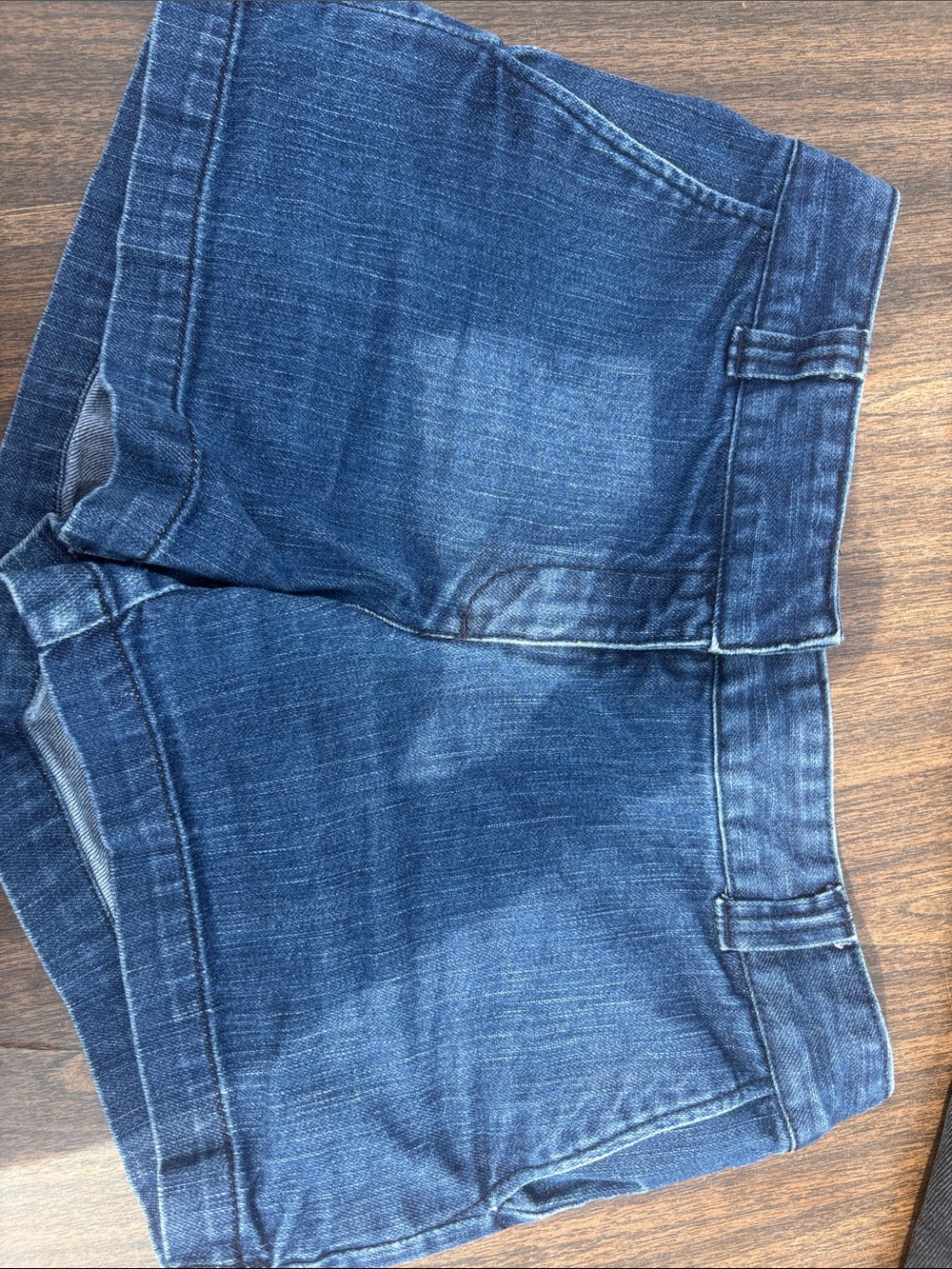 New York & Company Blue Denim Roll-Cuff Shorts